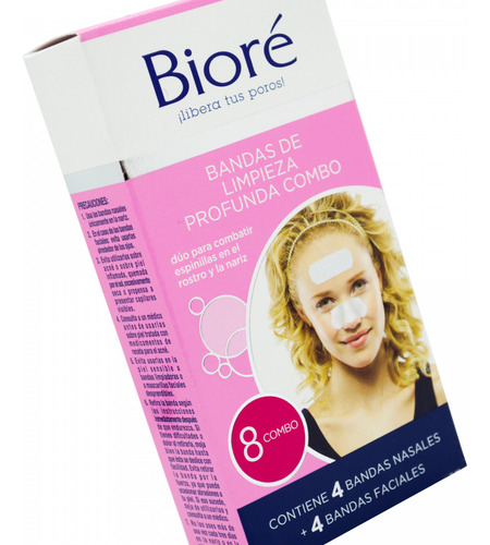 Biore Bandas De Limpieza Profunda Combo Nasales Facial 8u 3c