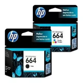 Kit Cartucho Hp 664 Preto E Colorido 2135 2674 2676 Original