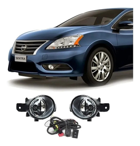 Kit Faros De Niebla Nissan Sentra 2013 2014 2015 Con Arnés