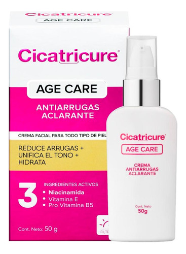 Crema Facial Cicatricure Age Care Antiarrugas Aclarante 50gr