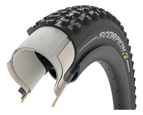 Llanta Pirelli Scorpion Xc M Prowall Classic 29x2.4 Tubeless Color Negro/Café