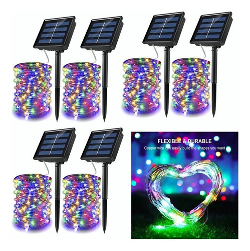 Cadena De Luz Solar, Decoración Navideña, 6x20m 200leds 2024