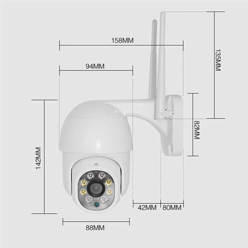 Imagem 7 de 7 de Camera Ip Dome App Yoosee Wifi Externa Ptz Auto Tracking