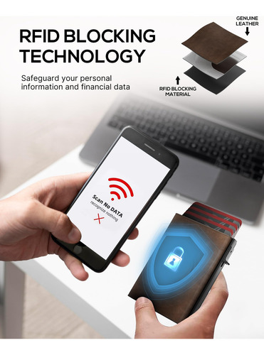 Wallet Royal Kit Smart Para Homens Com Suporte Airtag Rfid B