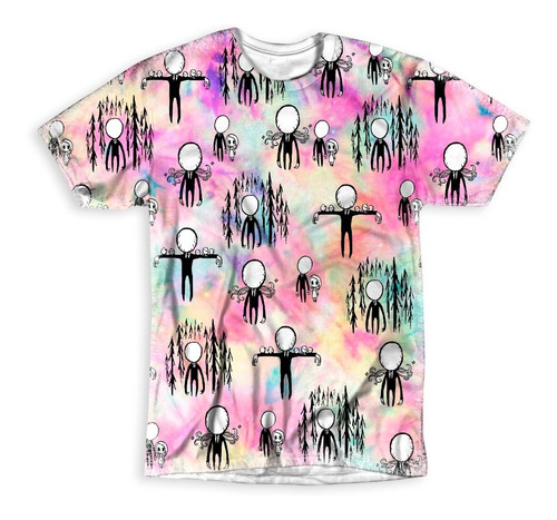 Camiseta Personalizada Infantil Slender Man Tie Dye