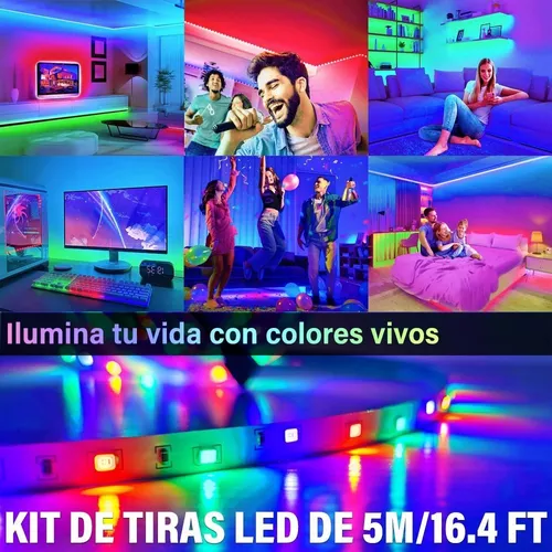 Tira de Luces LED RGB 5M 16.4ft tiras Luz Para decoracion habitacion Cuarto  12V