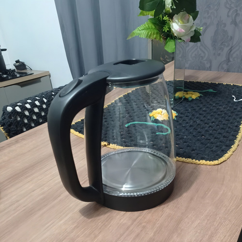Hervidor eléctrico de vidrio con tarro de vidrio de 2 litros, 220 V, 1500 W