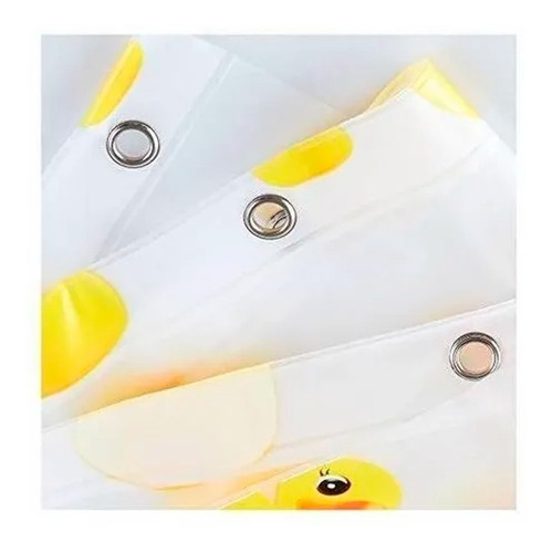 Cortina De Ducha Idesign Peva Plastic Ducks, Forro Sin Pvc X