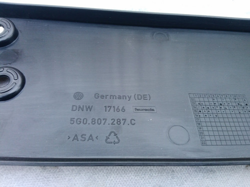 *suporte Placa Vw Golf 2016 Original Sem Uso 5g0807287c