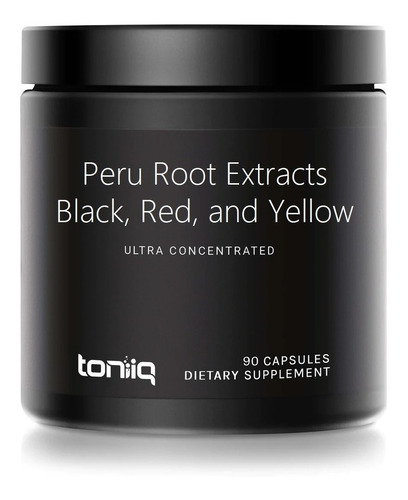 Toniiq  Peru Root Extract Black Red Yellow  500mg  90 Caps