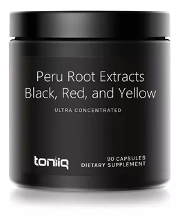 Toniiq Peru Root Extract Black Red Yellow 500mg 90 Caps