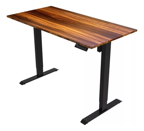 Escritorio Ajustable Eléctrico Randu Lite Con Tablero 120x60 Madera Obscura