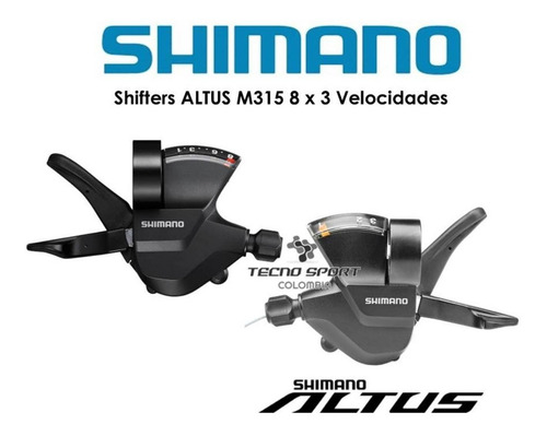 Imagen 4 de 7 de Shifter Shimano Altus M310 Palanca Cambio 8v Bicicleta Mtb