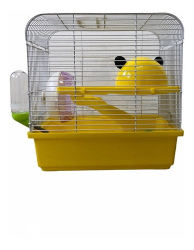 Imagen 3 de 5 de Jaula Para Hamster Con Bebedero Rueda Rampa Casa Y Comedero