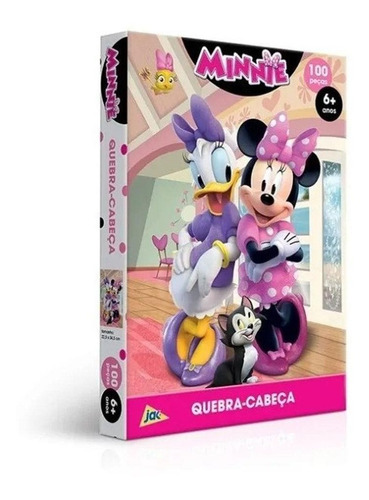 Quebra Cabeça Puzzle 100 Pçs Disney Minnie E Margarida 