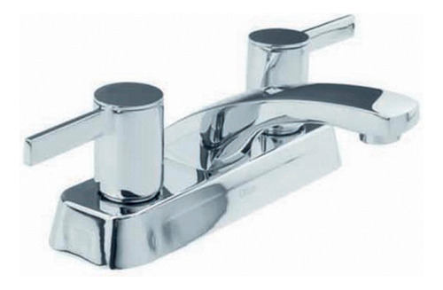 Llave Mezcladora Para Lavabo 4" Cubierta Y Manerales Tipo Palanca Cromo Dica 4057