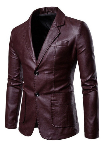 Chaqueta De Cuero Para Hombre Blazer Primavera Otoño