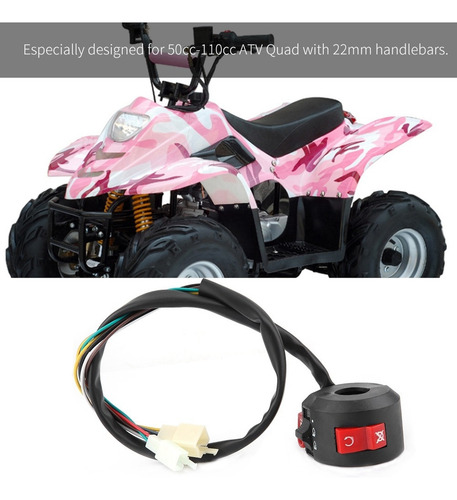 Luz De Arranque Y Apagado Del Manillar Izquierdo Para Motoci
