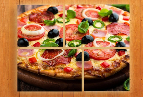 Cuadro 60x75cm Pizza Pizzeria Comidas Resto M2