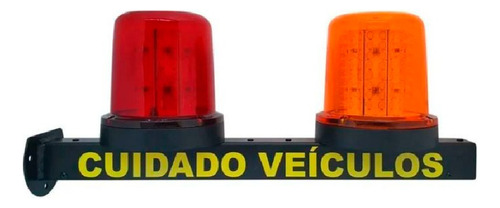 Sinalizador De Garagem Led Entrada Saída Veículos Giroflex Prédio Estacionamento Comércio Loja 