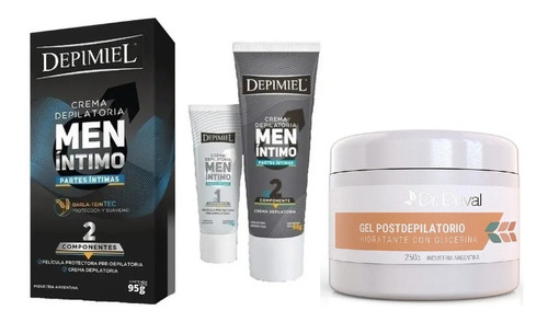 Crema Depilatoria Men Intimo Depimiel + Gel Post Depilatorio