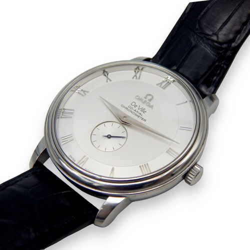 Omega De Ville 168.1070 Cronómetro Coaxial Cal. Correa Suiza Negro Plateado Blanco (Usado)