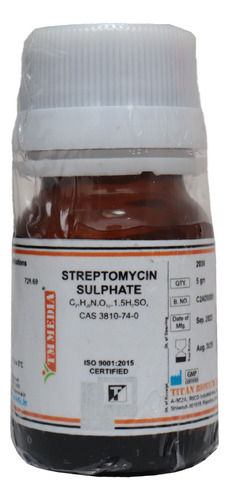 Streptomycin Sulphate Envase Con 5 Gr. Marca Tm Media