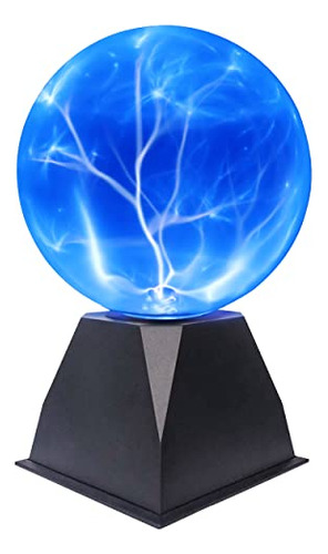 Lámpara De Bola De Plasma Lightahead 6, Color Azul Cristalin