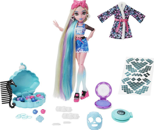 Monster High Muñeca Lagoona Blue Spa Day Set Con Accesorio.