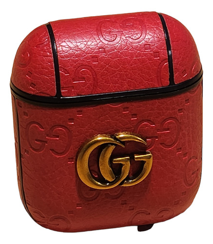 Funda Estuche Tipo Gucci Roja Para AirPods 1 Y 2 Generación 