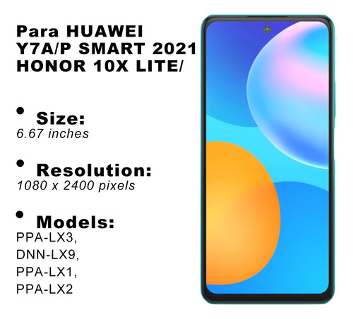 Pantalla Para Huawei Y7a/p Smart 2021 Lcd Display Ppa-lx1