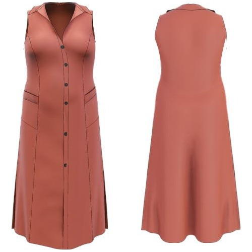 Molde Vestido Chemise