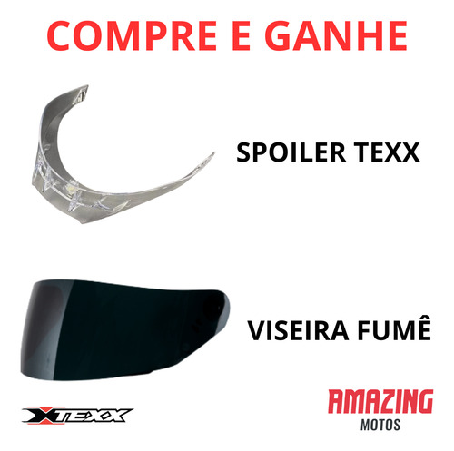 Capacete Texx Raptor Hornet Modelos Com 2 Viseiras + Spoiler