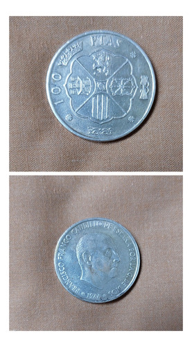 Moneda De Plata 100 Pesetas, De 1969