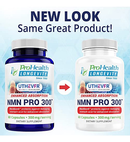 Imagen 4 de 7 de Suplemento Vitamina B3 Nmn Pro 300: Solo Nmn Clínicamente P