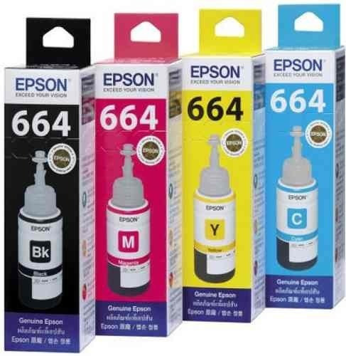 4 Pack Botella Tinta Epson 664 Para L310 L380 L395 L396 L575