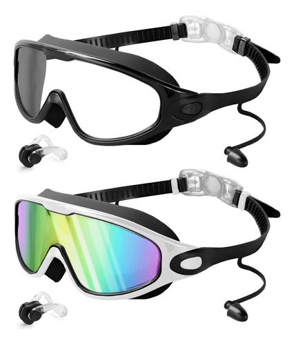 Voph Gafas De Natación, Paquete De 2, Gafas De Natación Y Uv