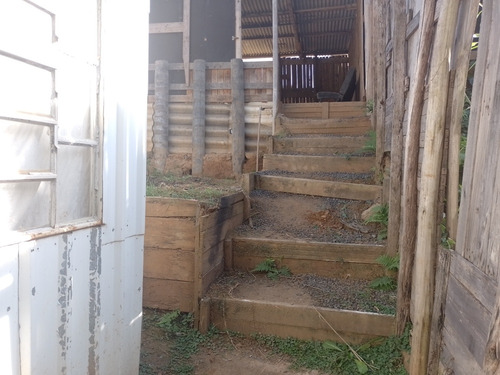 Casa Com Dois Cômodos E Quintal Grande Mais Garagem