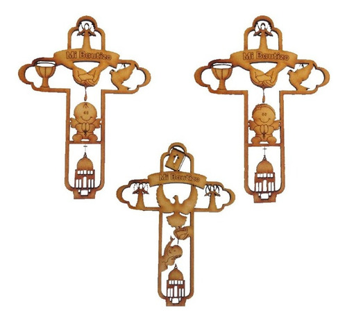 Cruces Bautizo Recuerdo Eventos 12 Cm Alto, Kit 20pzas