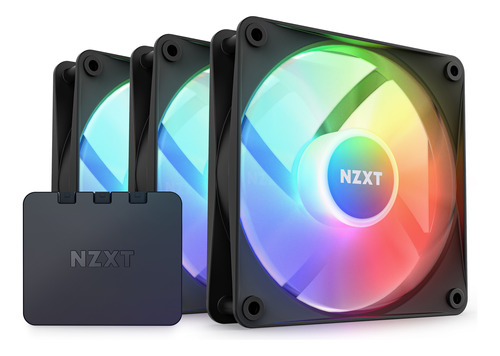 Pack 3 Fans Nzxt F120rgb Core Negro Controlador Incluido