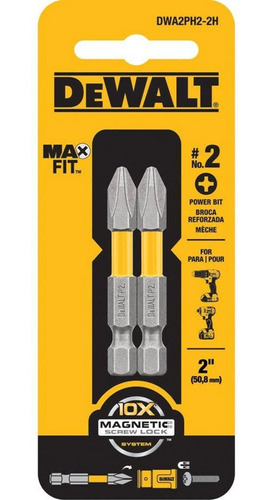 2 Puntas Phillips Maxfit #2x2 Dewalt Dwa2ph2-2h