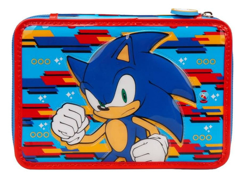 Cartuchera Escolar Sonic Run Color Azul Azul