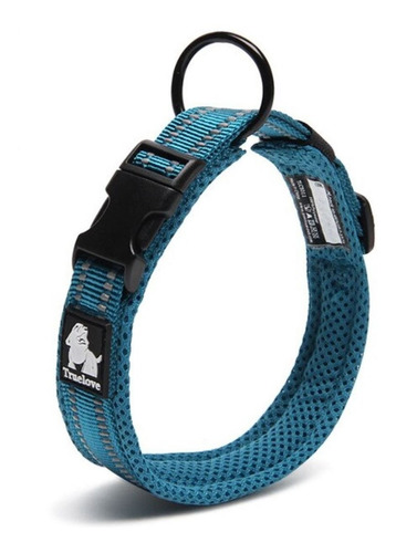 Imagen 2 de 4 de Truelove Collar Perros Acolchado Reflectivo Azul M