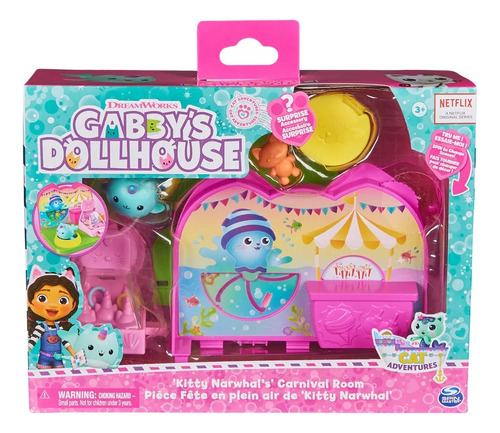 Gabbys Dollhouse Set Cuarto Kitty Narwhals Carnaval 