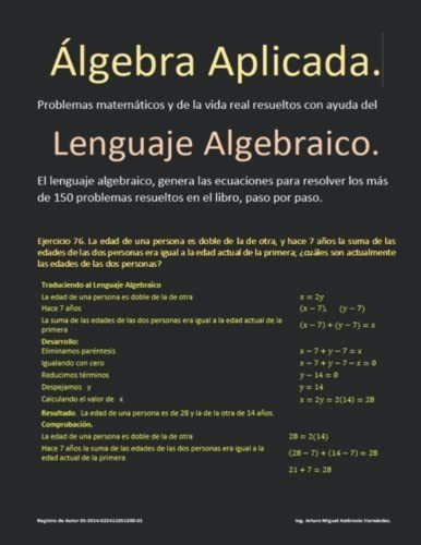 Libro : Algebra Aplicada. Generaciones Y Soluciones De...