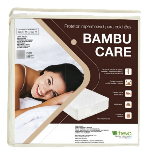 Protetor Colchão Impermeável Queen Bambu Care Theva