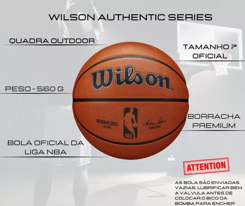 Bola De Basquete Wilson Nba Authentic Indoor/outdoor #7 no Shoptime