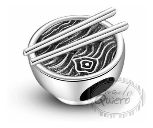 Charm 100% Plata 925 Ramen Platillo Japonés Para Pandora