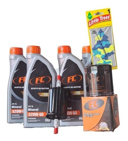 Aceite 20w50 Mineral Fc Kit Combo De Cambio De Aceite 