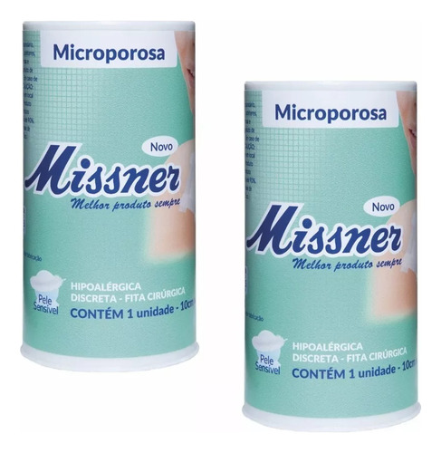 Fita Microporosa Micropore Missner 10cm X 4,5m - 1 Unidade